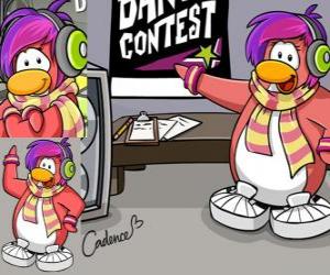 пазл Cadence, также известный как DJ K-Dance является пурпурно-волосатая пингвина, который играет и создает музыку, и танец